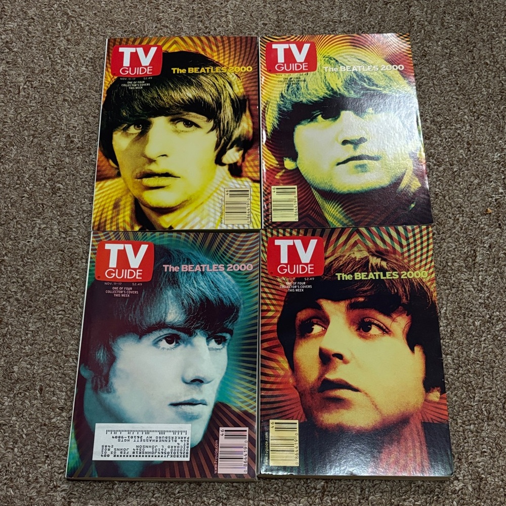 The Beatles - 4 TV Guides Nov 2000